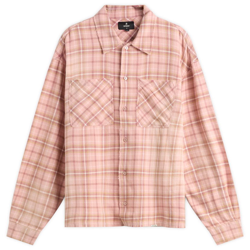 Skjorta Represent Clo Men's Flannel Checked Shirt Rosa | MLM100106-24