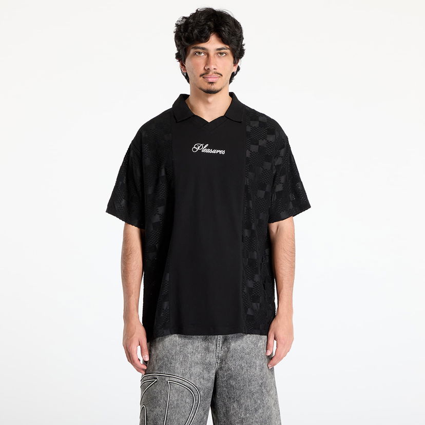 Polotröja Pleasures PLEASURES Planets Polo Svart | P25SU014 BLACK