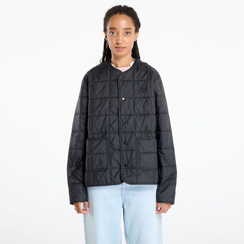 Jacka adidas Originals Essentials Quilted Liner Jacket Svart | JX8823