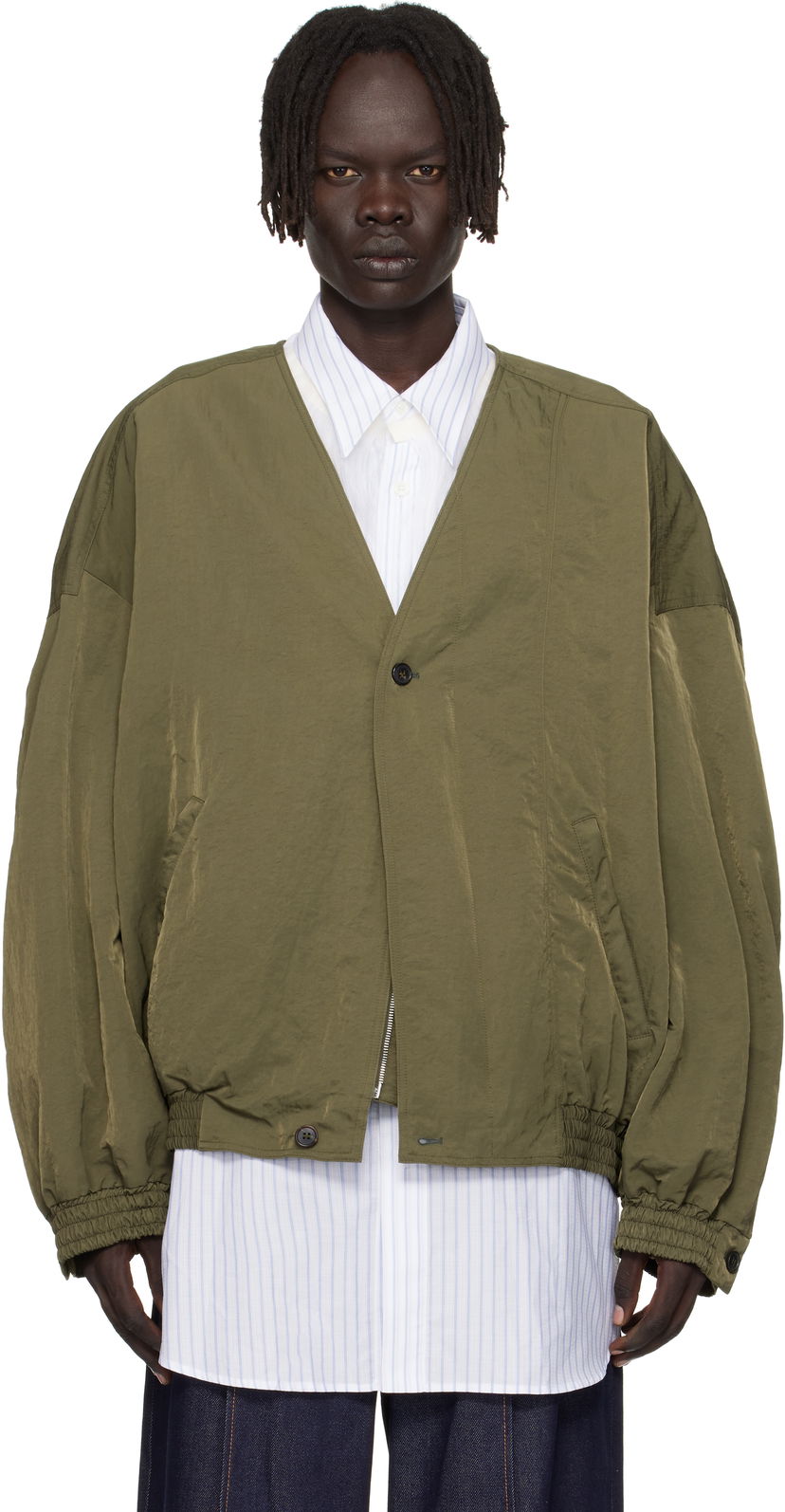 Bomberjacka HED MAYNER Hed Mayner Bomber Jacket Grön | HMMB10028A-HB219