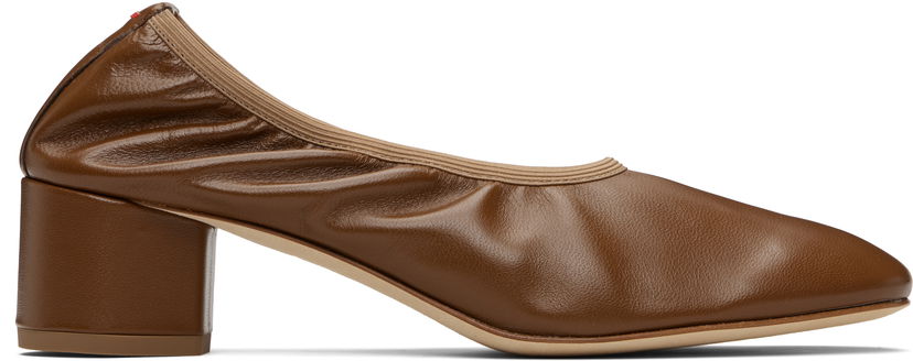 Klä Aeyde Aeyde Gemma Leather Block Heel Pumps Brun | A11-PU0215001222-225