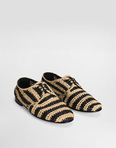 Tillbehör Dolce & Gabbana Dolce & Gabbana Woven Raffia Derby Shoes Beige | A10872A9M098B965, 1