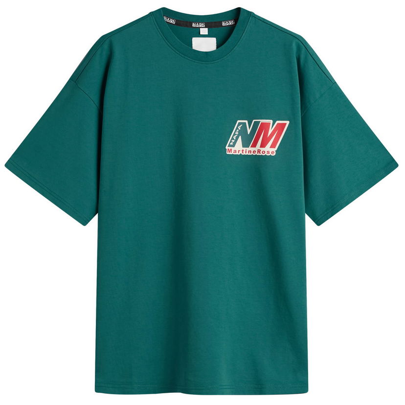 T-shirt Napapijri Martine Rose Logo Oversized Crew Neck T-Shirt Grön | NP0A4HEW-G2A