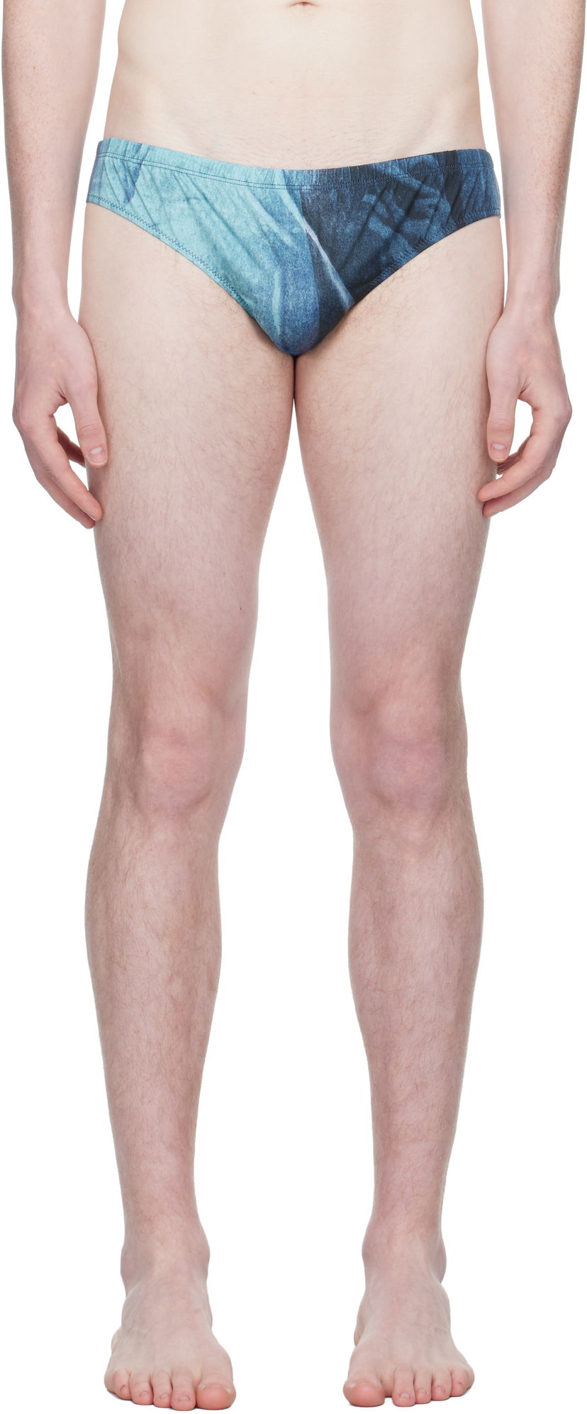 Badkläder Jean Paul Gaultier Jean Paul Gaultier Printed Swim Briefs Blå | 25/03-M-SW064-J010P-5557