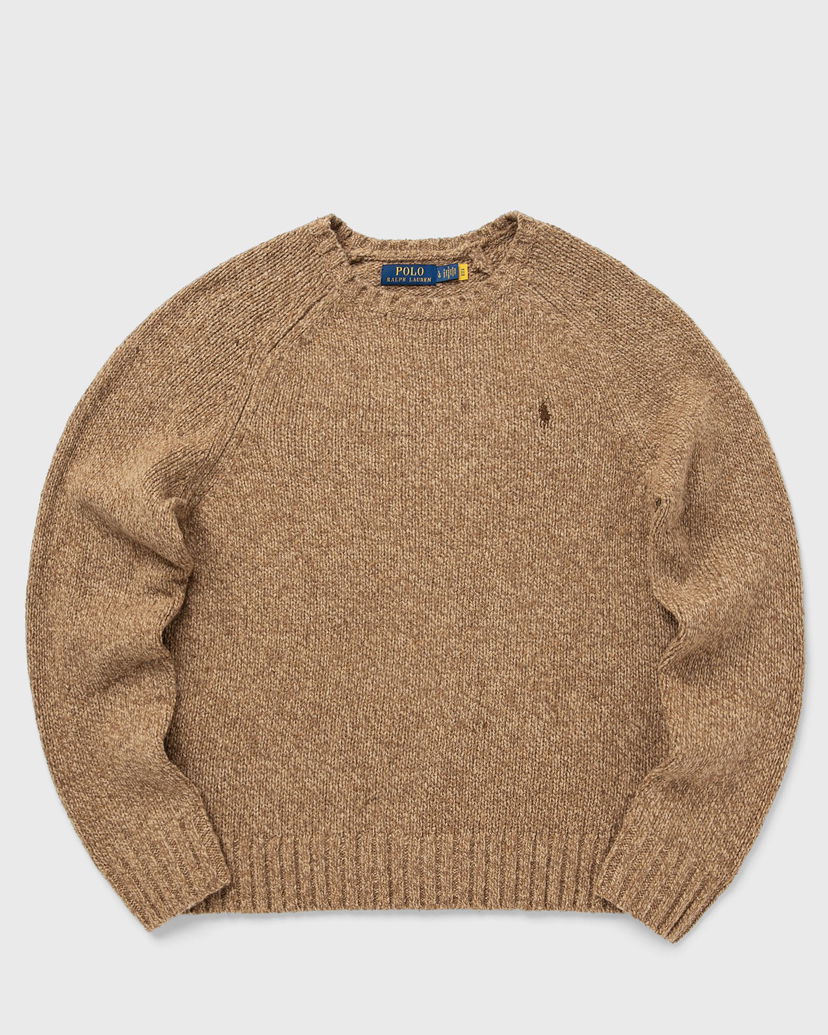 Sweater Polo by Ralph Lauren Knitted Raglan Crew Neck Pullover Beige | 710982142002