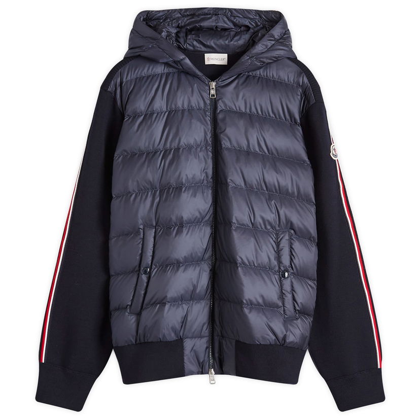 Jacka Moncler Down Knit Hooded Cardigan Jacket Svart | 9B000-M1131-22-742