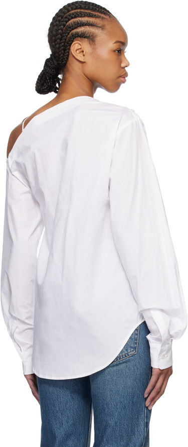 Skjorta Coperni Coperni One Shoulder Shirt Vit | COPCH52F2010, 2