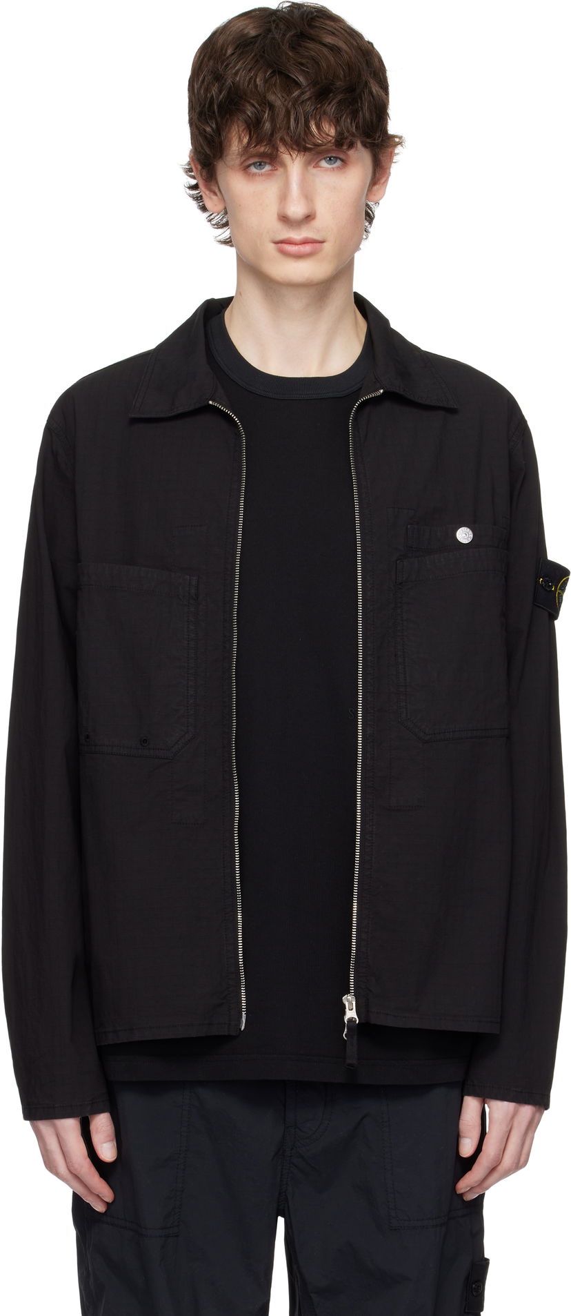Jacka Stone Island Stone Island Mil-Spec Stretch Ripstop-TC Jacket Svart | K1S15 1200012 S0063
