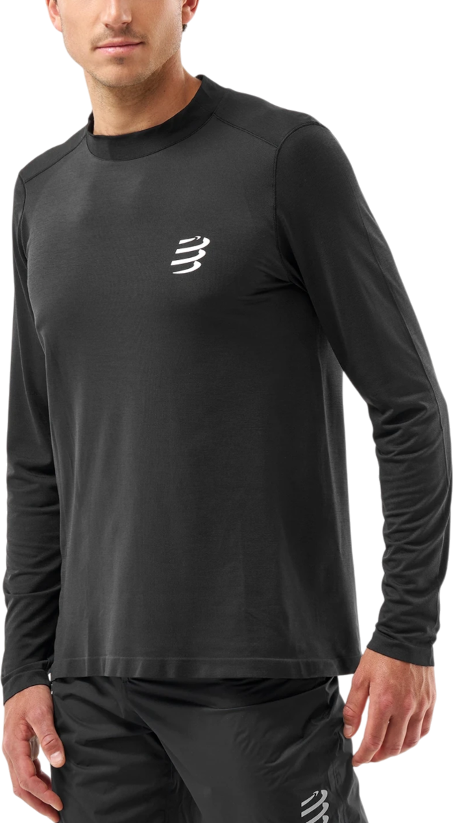 T-shirt Compressport Performance LS T-Shirt Svart | atsm4949002
