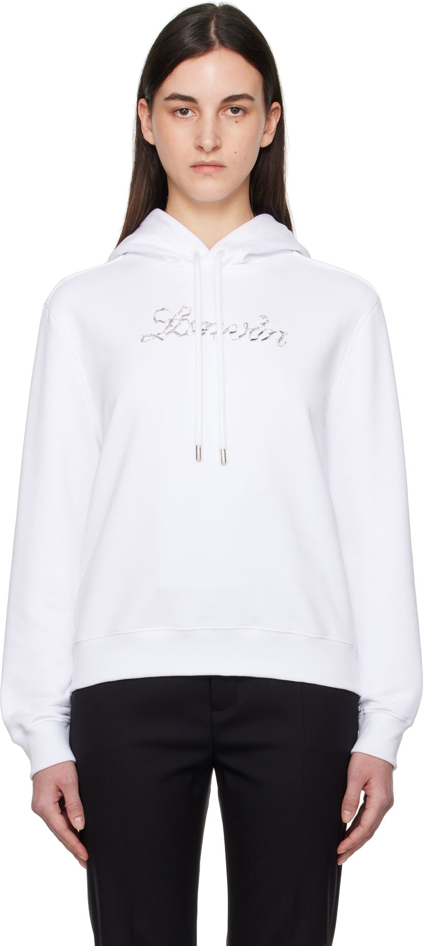 Sweatshirt LANVIN Lanvin Bead Embroidered Hoodie Vit | RW-HO9003-J176-P25