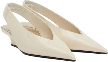 Sneakers och skor TOTEME 'The Wedge-Heel' Slingback Pumps Beige | 244-WAS0165-LE0091, 3