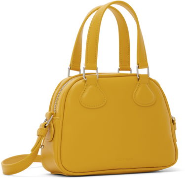 Handväska Courrèges Mini Leather Bowling Bag Gul | 124GSA083CR0027, 2