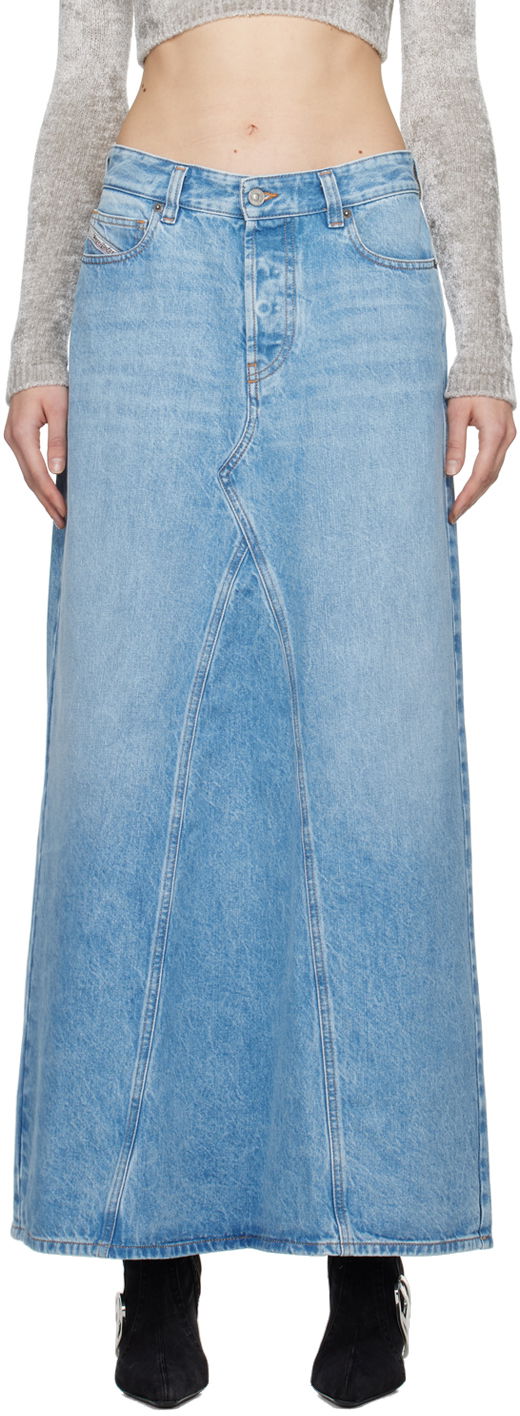 Kjol Diesel De-Pago Denim Maxi Skirt Blå | A10716 09I29, 0