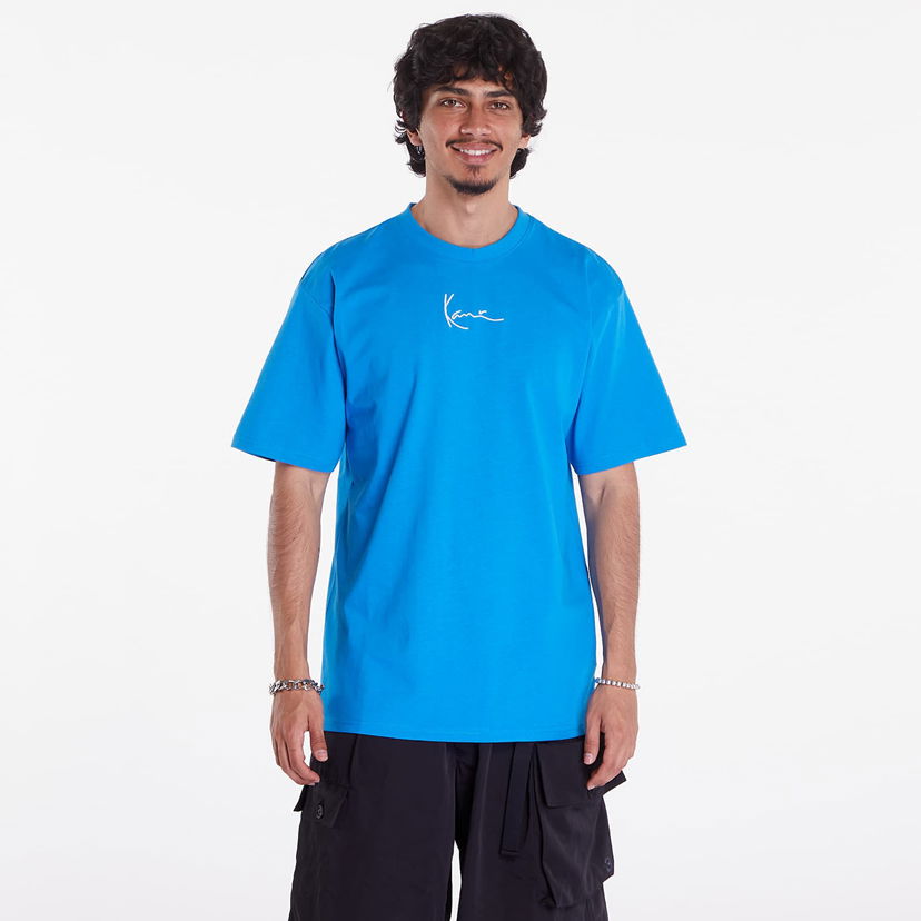 T-shirt Karl Kani Small Signature Essential Tee Blue Blå | KM-TE011-091-19