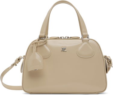 Axelväska Courrèges Studded Leather Bowling Bag Beige | 324GSA130CV0033, 0