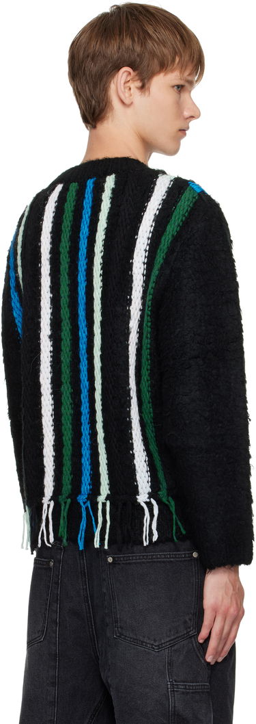 Sweater Andersson Bell Andersson Bell Reverse Stripe Fringe Sweater Svart | atb1350u, 2