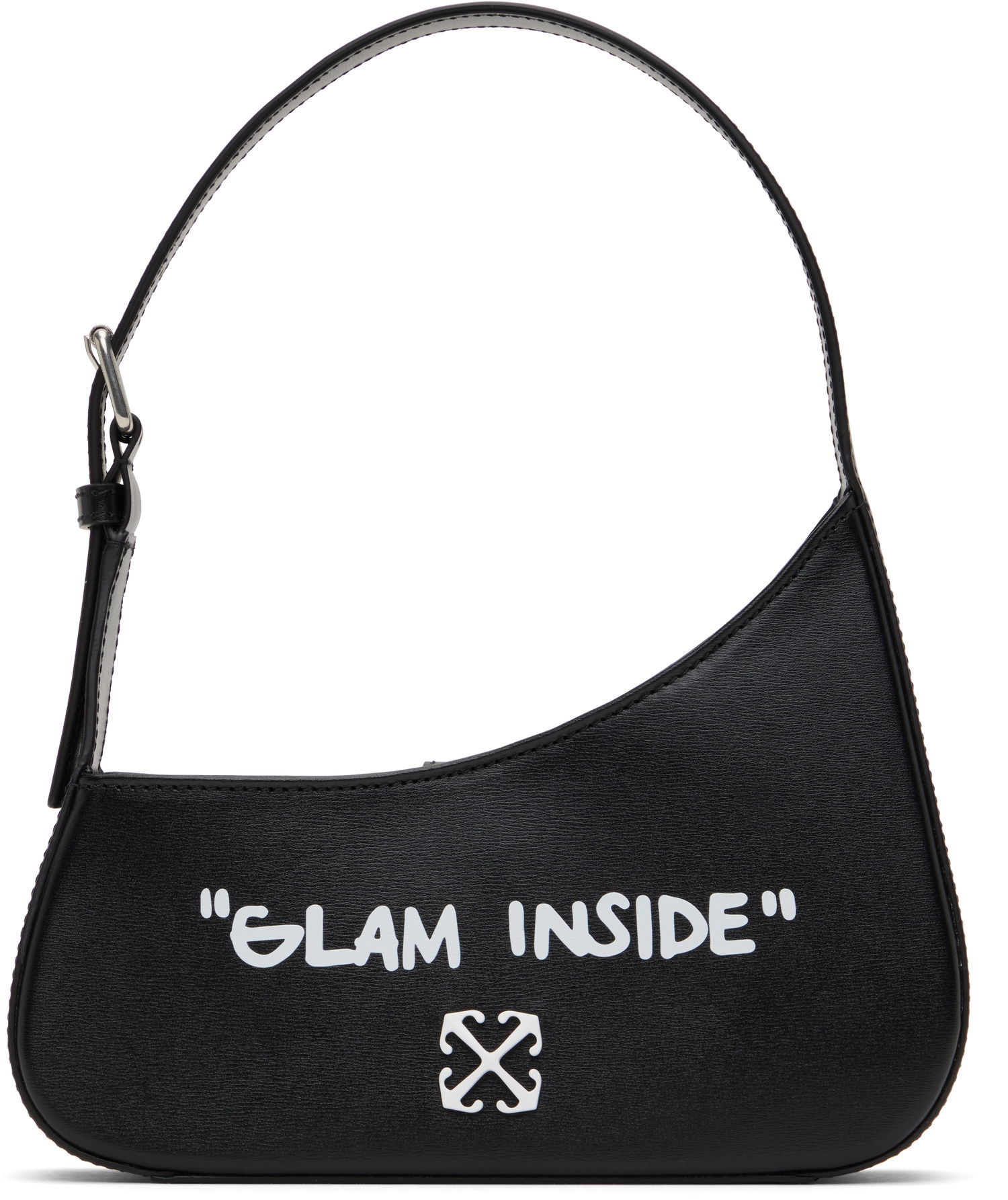 Handväska Off-White Off-White Jitney Quote Shoulder Bag Svart | OWNN18AC99LEA0011001, 0