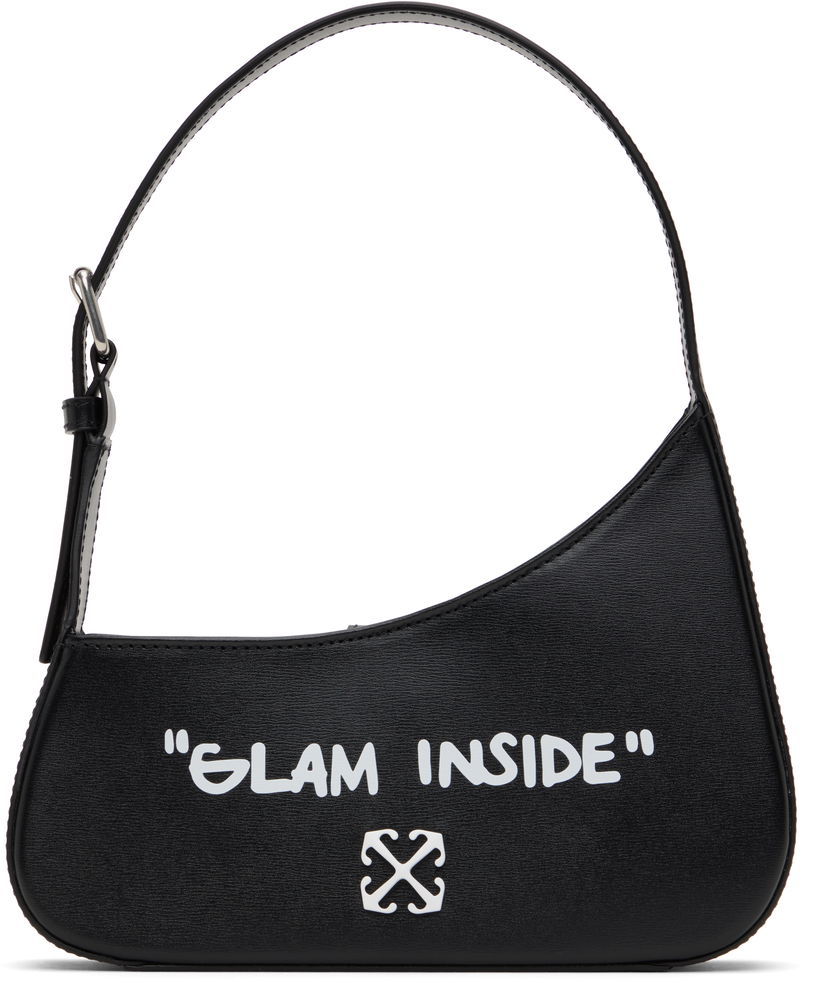 Handväska Off-White Off-White Jitney Quote Shoulder Bag Svart | OWNN18AC99LEA0011001