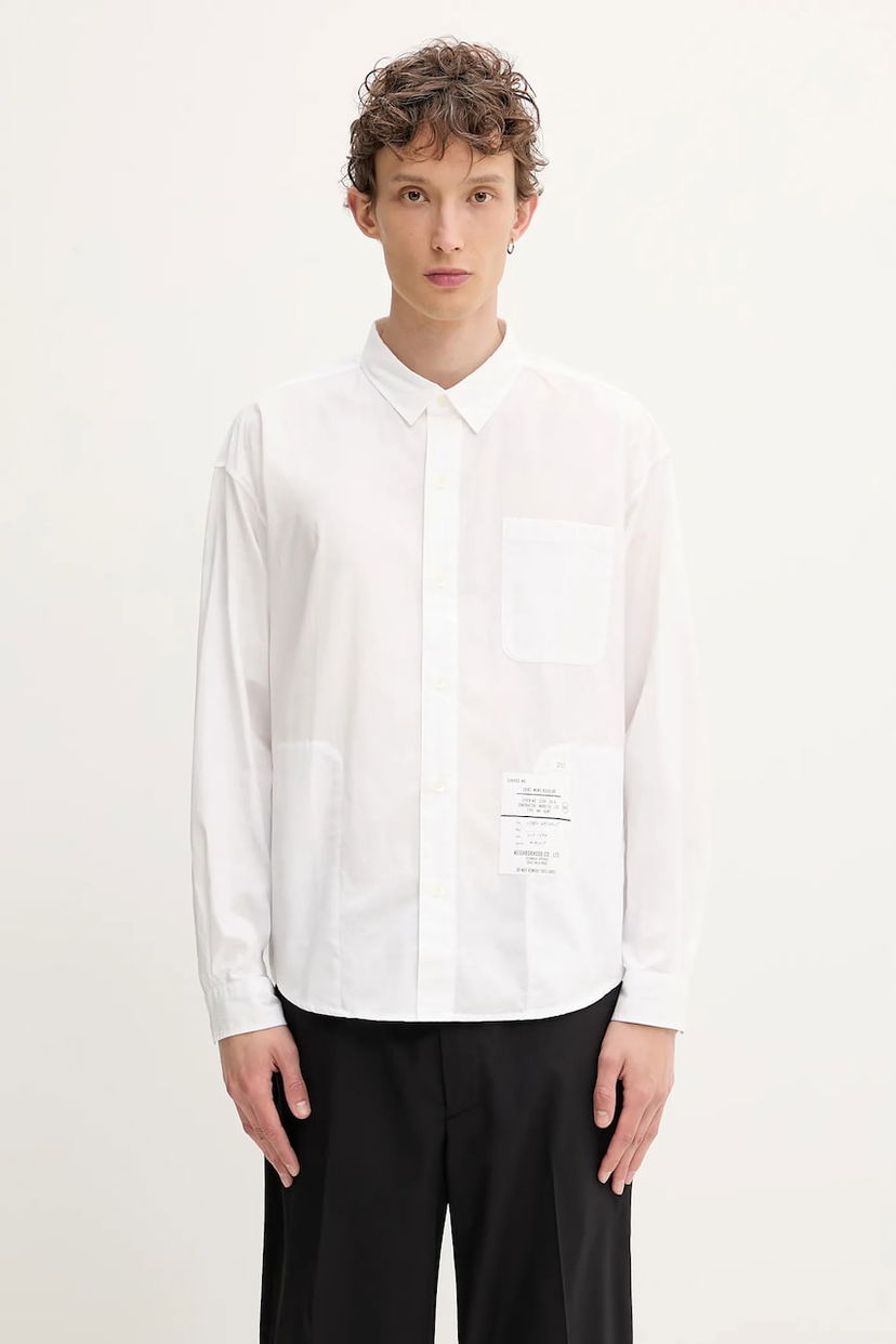Skjorta Neighborhood NEIGHBORHOOD Plain Shirt Ls Regular Fit Vit | 251SPNH.SHM03