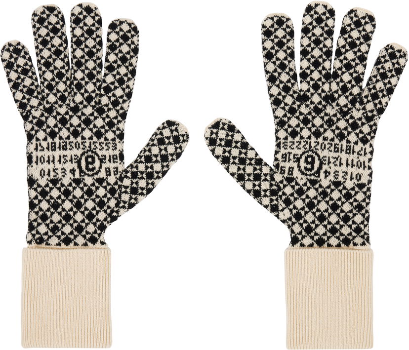 Handskar Maison Margiela MM6 Maison Margiela Knit Gloves with Cuffs Svart | S52TS0045 M13141