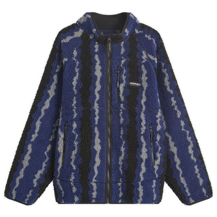 Jacka GRAMICCI Gramicci Ripple Sherpa Fleece Jacket Blå | G5FU-J043-NVR