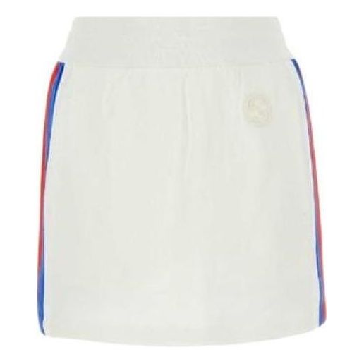 Kjol Gucci Cotton Jersey Mini Skirt With Web Vit | 773725-XJF8W-9088