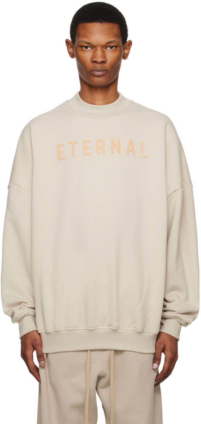 Sweater Fear of God Flocked Beige | FGE50-003AFLC, 0