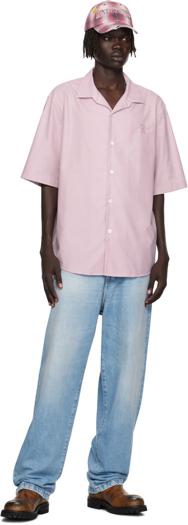 Skjorta Acne Studios Acne Studios Button-Up Camp Collar Shirt Rosa | BB0634-, 3