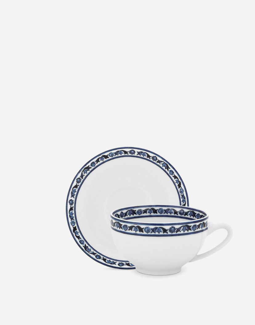 Heminredning Dolce & Gabbana Porcelain Teacup And Saucer Set Vit | TC0S13TCALIUB028