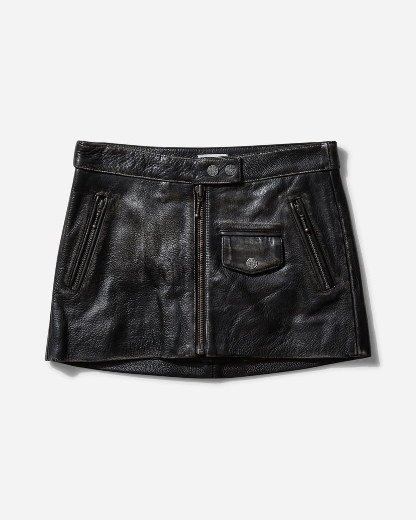 Kjol GUESS Vintage Leather Skirt Svart | W4BD09L0V20 JTMU