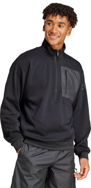 Sweatshirt adidas Originals adidas City Escape Fleece Half-Zip Sweatshirt Svart | jf3290, 1