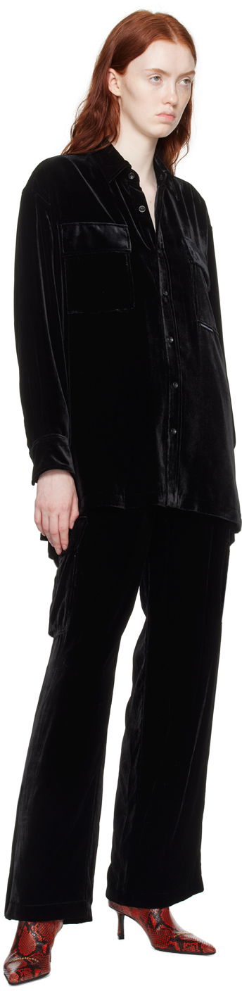 Cargo byxor Alexander Wang Drawstring Cargo Pants Svart | 4CC4234387, 3