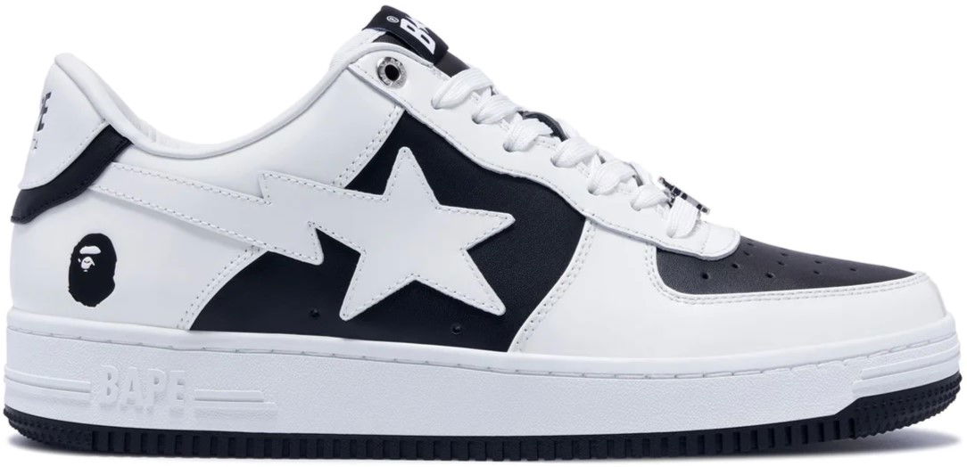 Sneakers och skor BAPE Bape Sta #6 M2 Black/White Vit | 0ZXSHM191328M-BLK, 0
