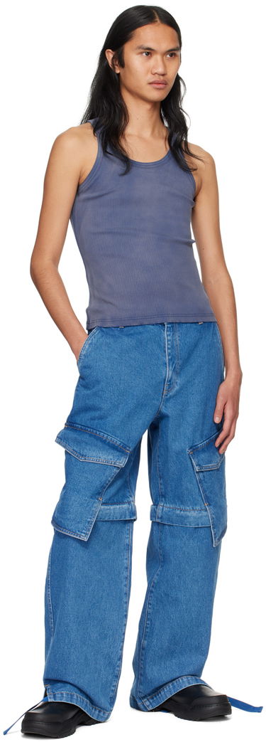 Linne Dion Lee Sprayed Tank Top Blå | C3160PS24, 3