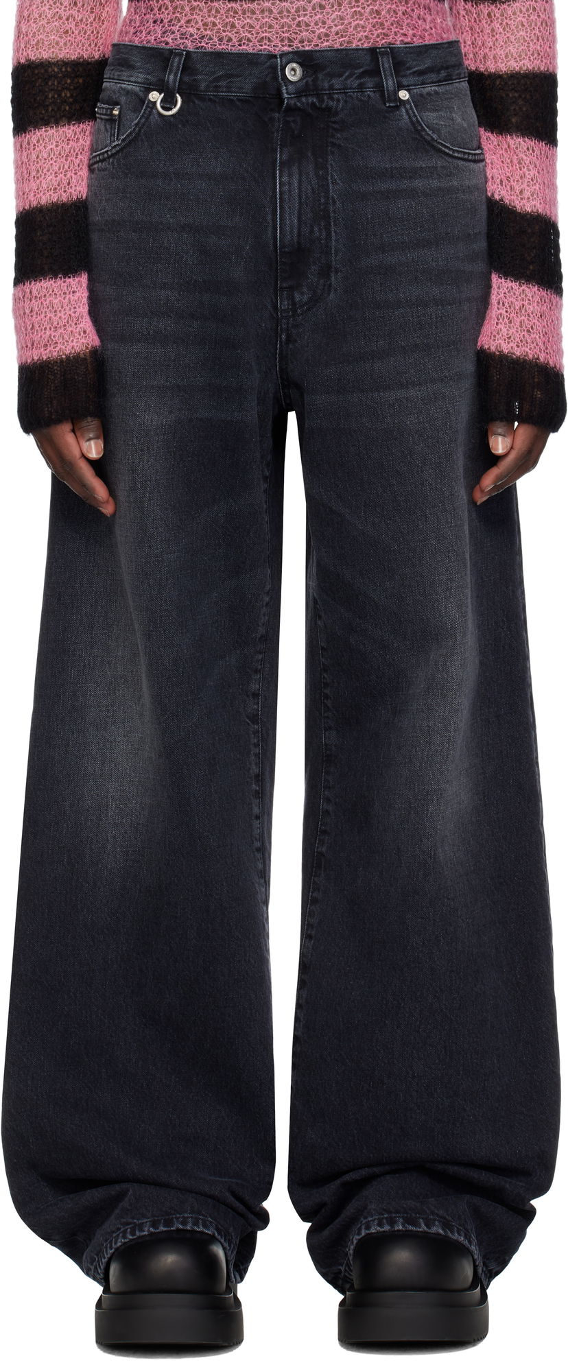 Jeans We11done We11done Oversized Jeans Svart | WD-DP0-25-397-M-BK