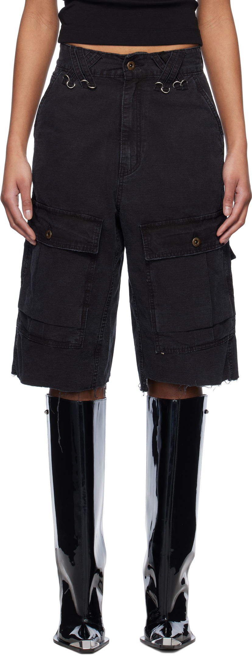 Shorts We11done We11done Military Vintage Shorts Svart | WD-PT0-25-235-W-BK