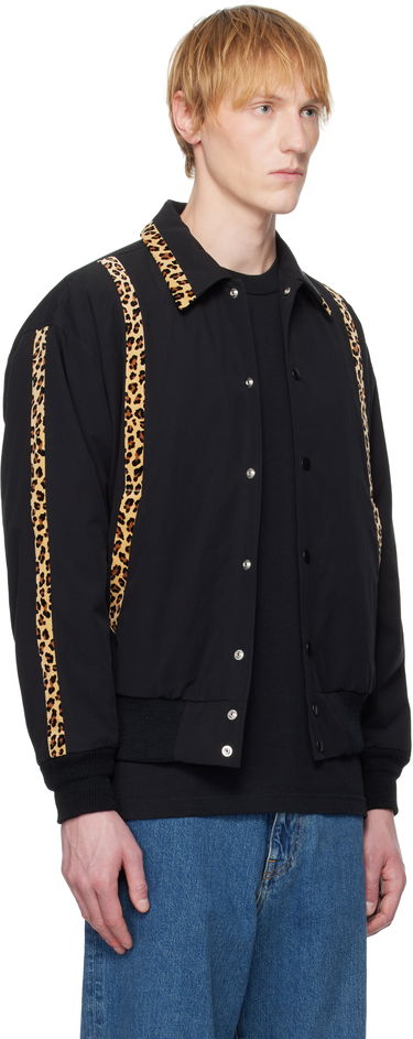 Bomberjacka WACKO MARIA WACKO MARIA 50's Leopard Trim Jacket Svart | 25SS-WMO-BL14, 1