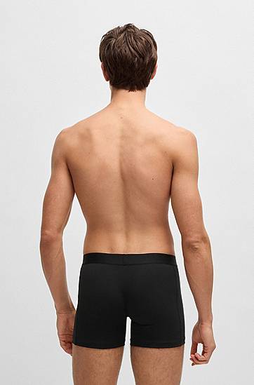 Boxare BOSS BOSS Stretch Cotton Boxer Briefs, 3-Pack Svart | 50544272, 1