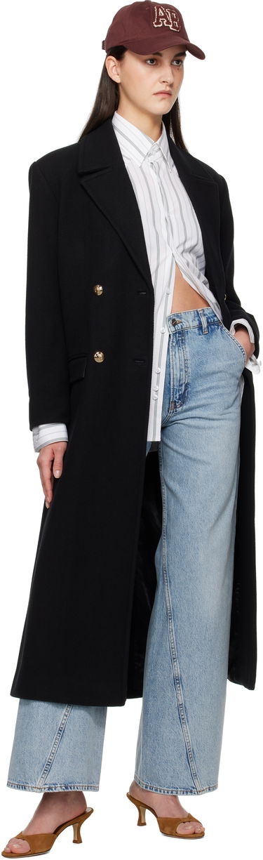 Rockar Anine Bing Anine Bing Raleigh Double-Breasted Coat Svart | A-01-10456-BLK1, 3