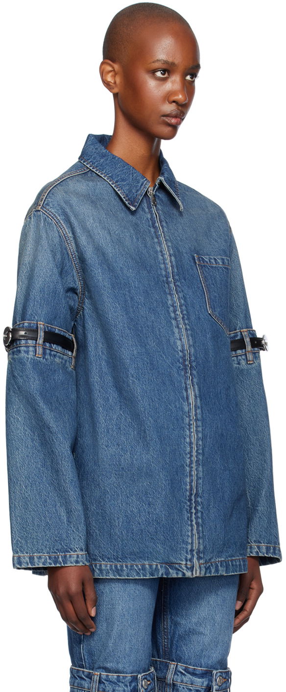 Jacka Coperni Denim Jacket With Open Elbows Blå | COPCH42252, 1