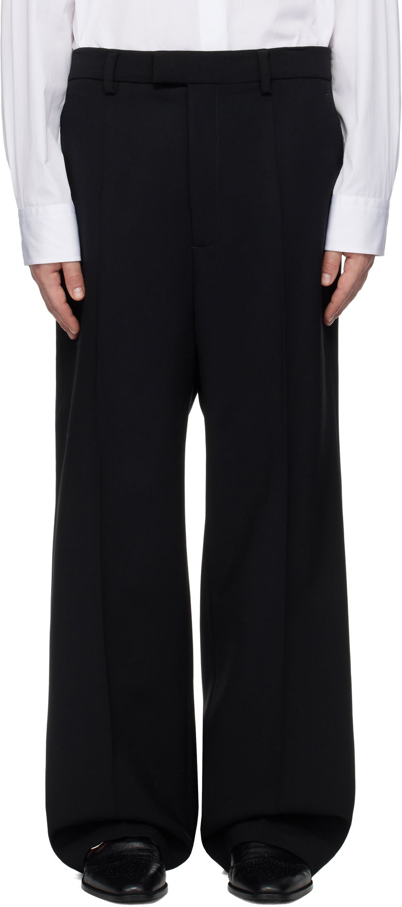 Byxor VETEMENTS Tailored Wide-Leg Trousers Svart | UA66PA400B