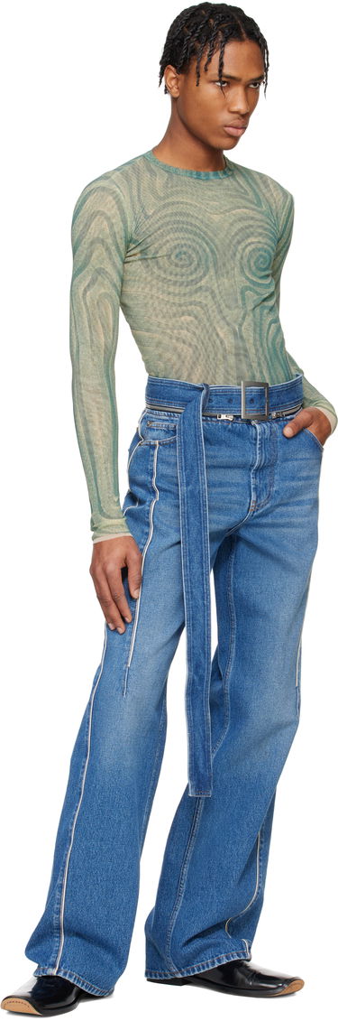 T-shirt Jean Paul Gaultier Jean Paul Gaultier Spirale Print T-Shirt Grön | 25/34-F-TO270-T587-0351, 4