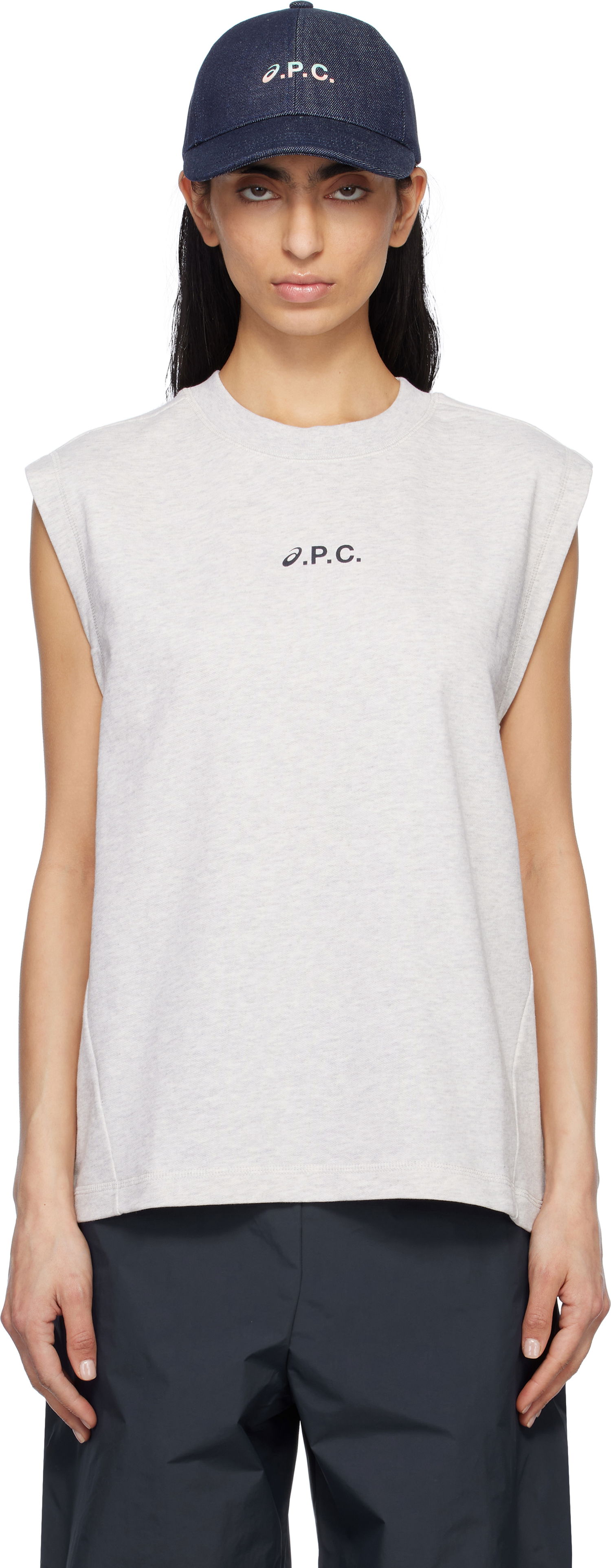 Linne A.P.C. A.P.C. ASICS Edition Sky Sleeveless Tank Top Mörkblå | COGWV-M26455, 0