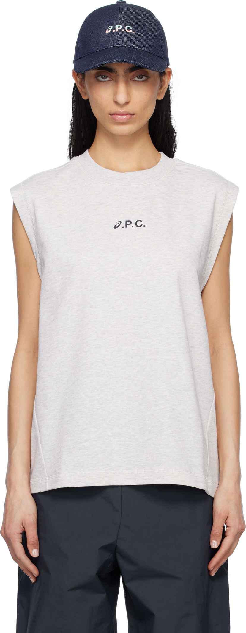 Linne A.P.C. A.P.C. ASICS Edition Sky Sleeveless Tank Top Mörkblå | COGWV-M26455