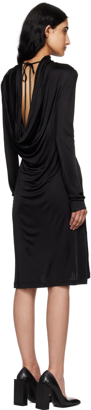 Klä Helmut Lang Helmut Lang Cowl Neck Midi Dress Svart | O05HW601, 2