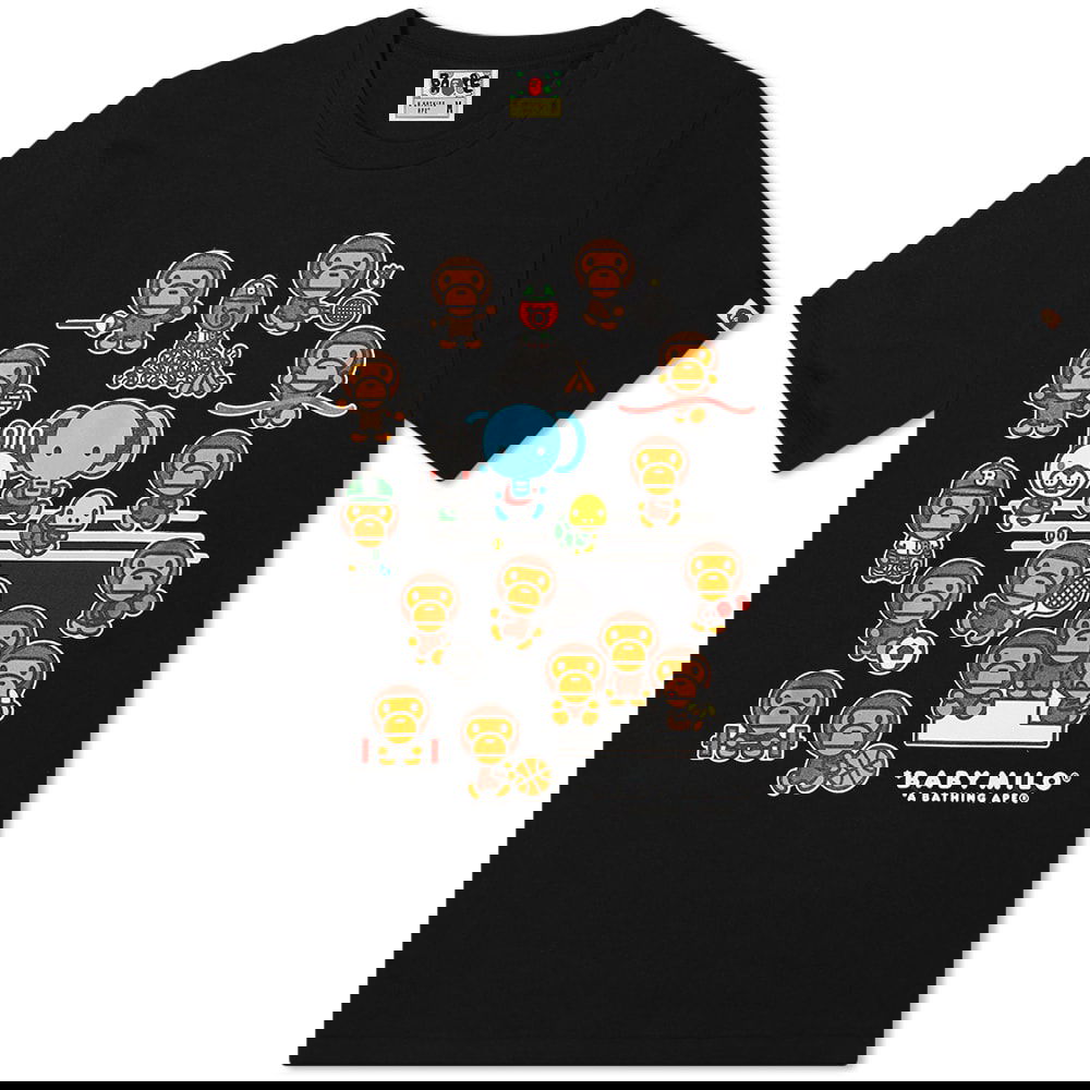 T-shirt BAPE Tokyo Baby Milo Multi-Sport Character T-Shirt Svart | 002TEH701001F-BLK, 0