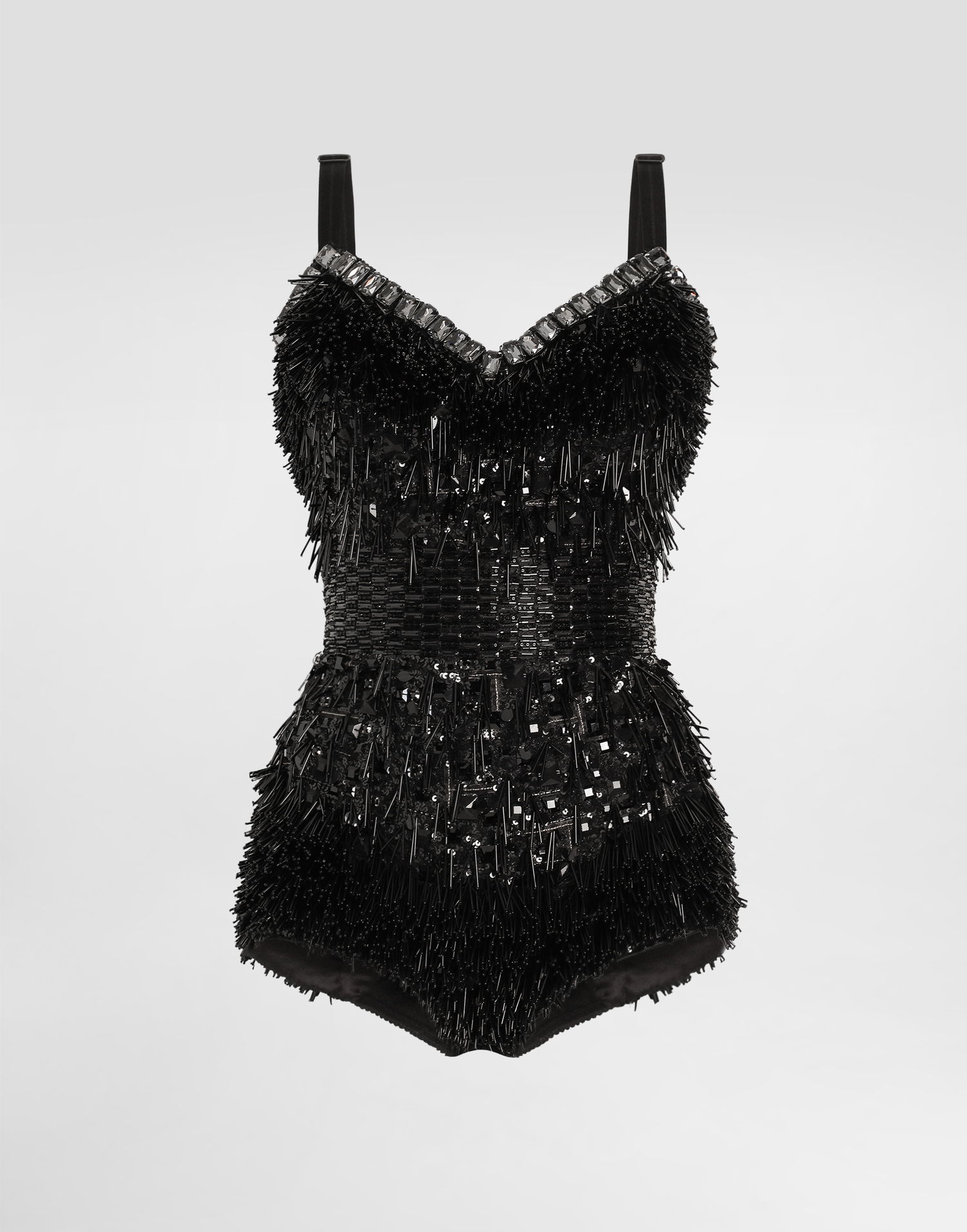Kropp Dolce & Gabbana Dolce & Gabbana Sequined and Micro-Beaded Bodysuit Svart | F78JEZGDC0IS9021, 0
