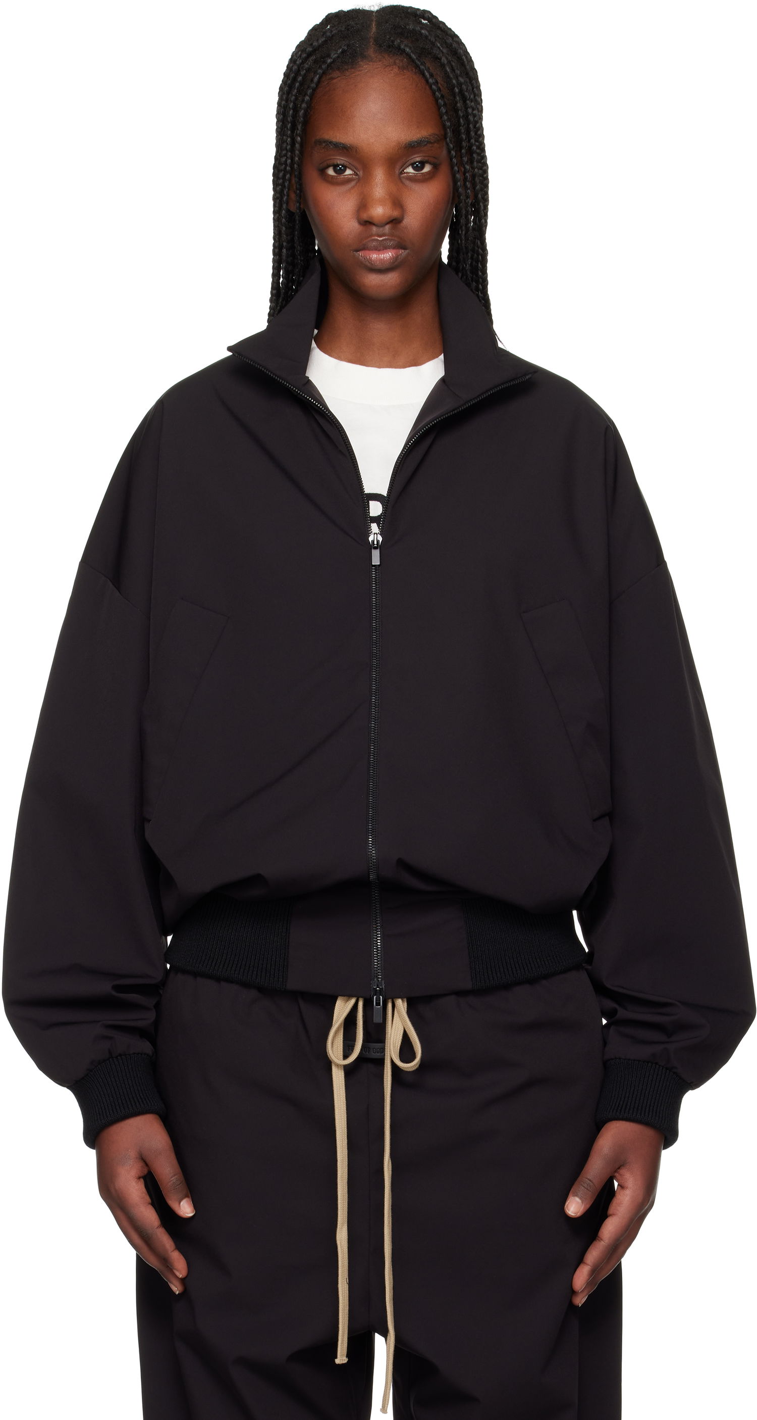 Bomberjacka Fear of God Fear of God Nylon Track Jacket Svart | FGE230-327PON, 0
