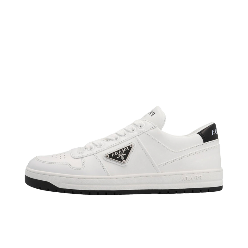 Sneakers och skor Prada Downtown Low Top Sneakers Leather White White Black (W) Vit | 1E792MF0303LJ6-F0964