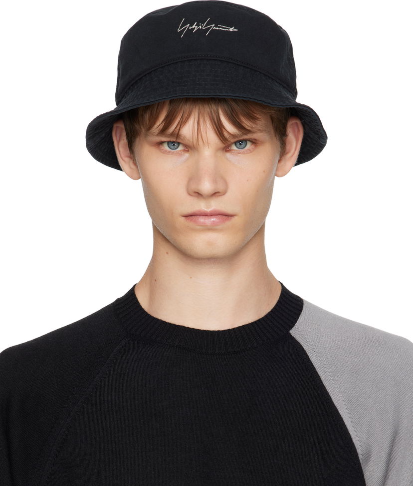 Hatt Yohji Yamamoto Y-3 KRUO Bucket Hat by Yohji Yamamoto Svart | JZ0917